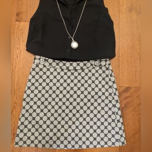 The Limited A line black and gray short skirt size 0